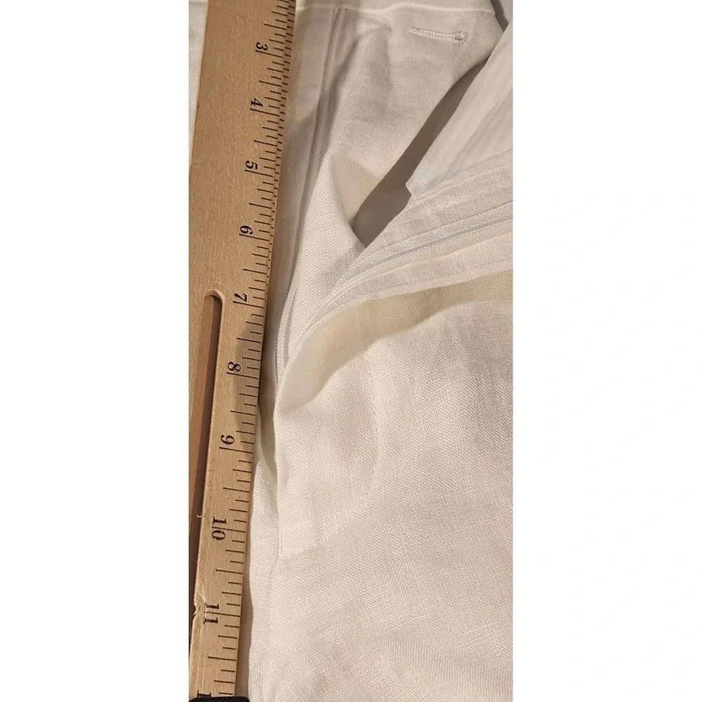 Vintage Ralph Lauren Pants Mens 48x34 White‎ Neville Linen Flat Front Big Tall